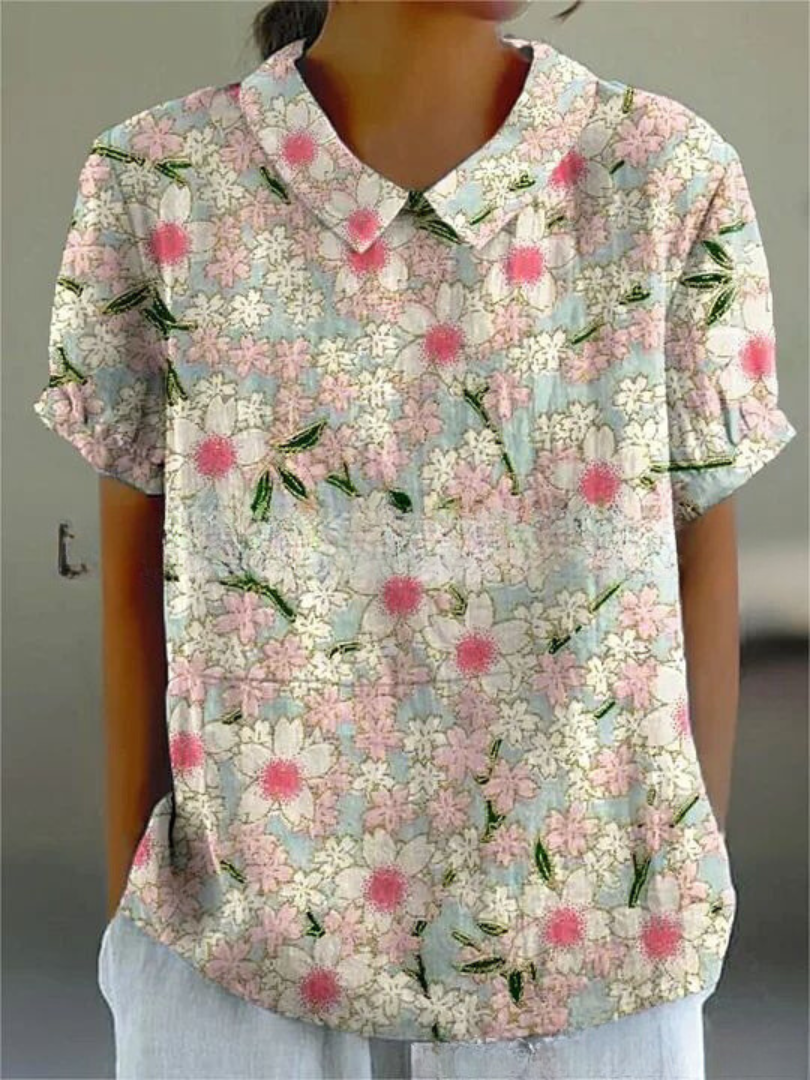 Bluse mit Blumenmuster für Damen | Lässig