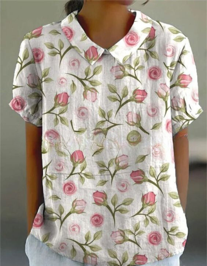 Bluse mit Blumenmuster für Damen | Lässig