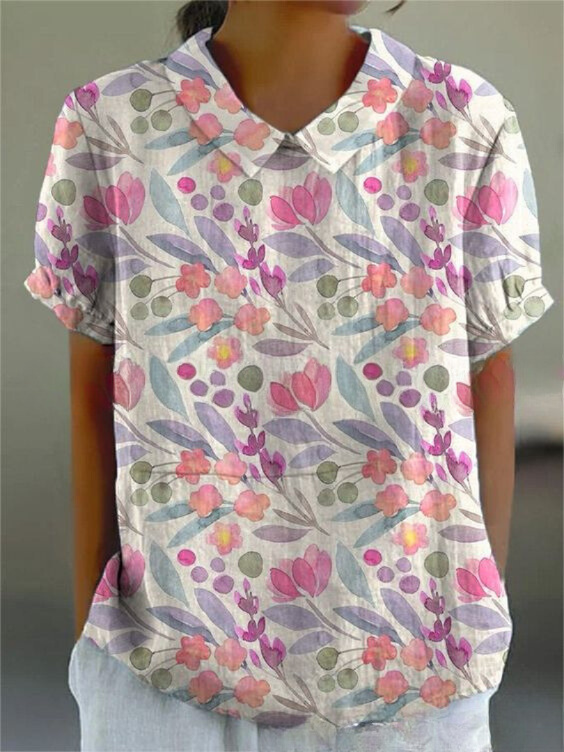 Bluse mit Blumenmuster für Damen | Lässig
