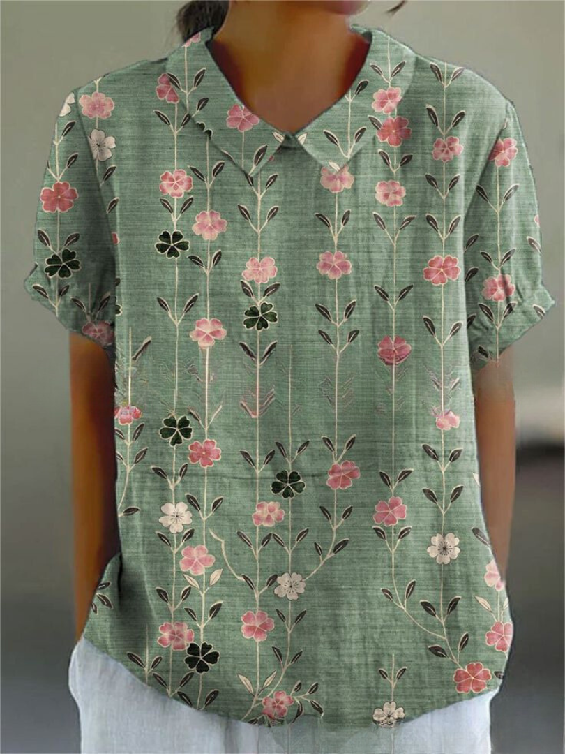 Bluse mit Blumenmuster für Damen | Lässig