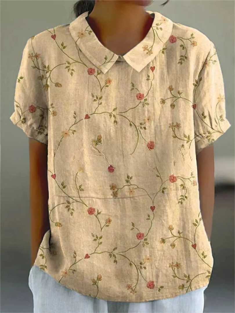Bluse mit Blumenmuster für Damen | Lässig