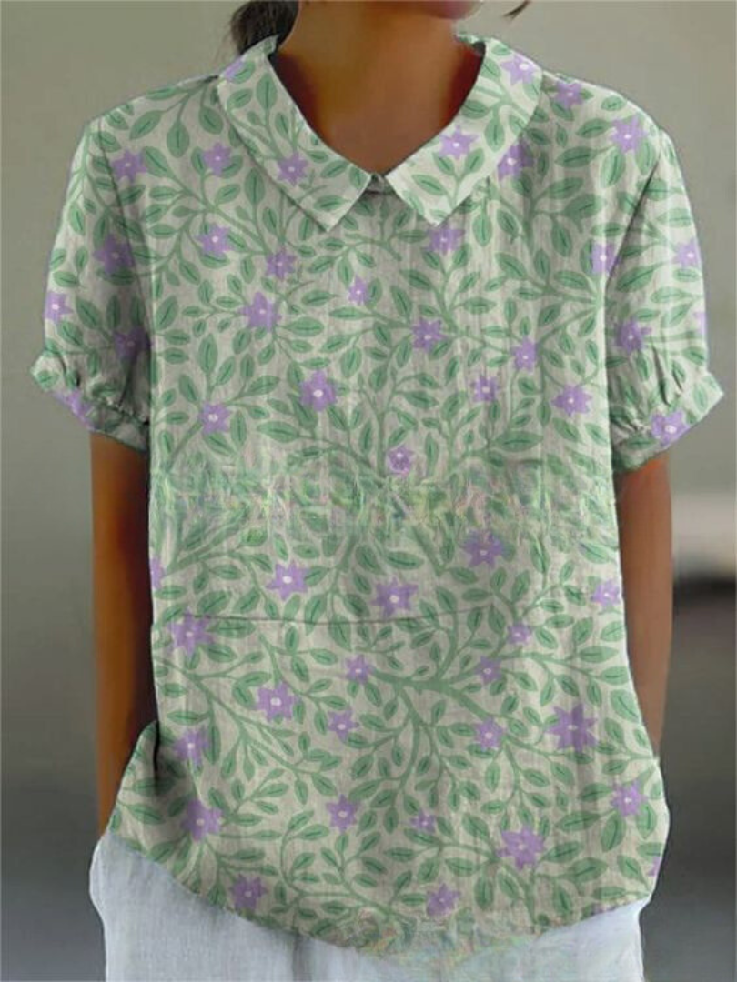 Bluse mit Blumenmuster für Damen | Lässig