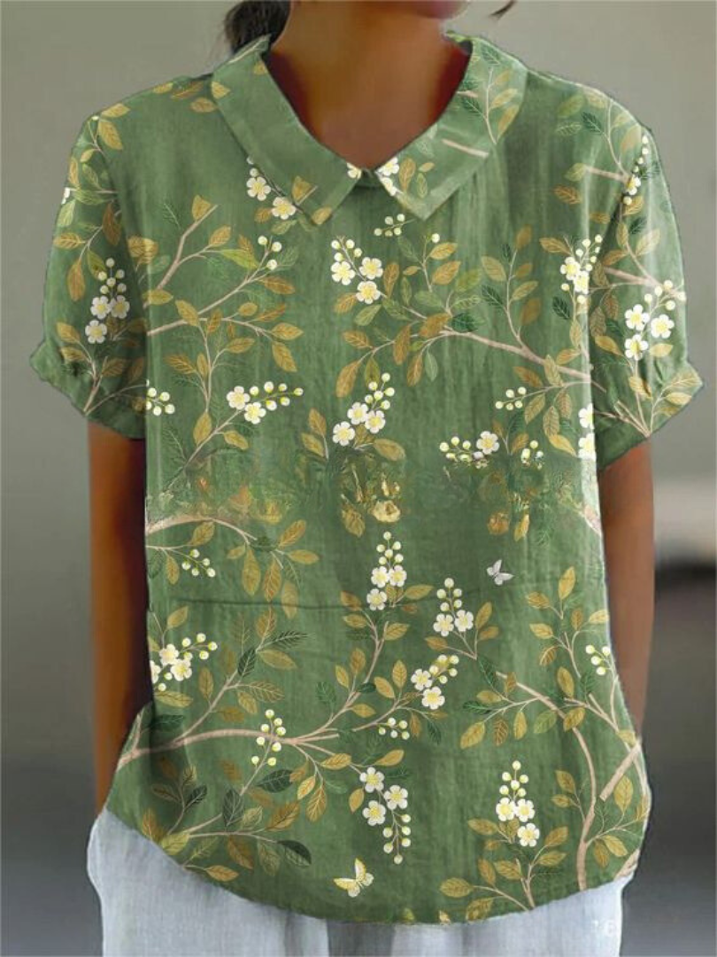 Bluse mit Blumenmuster für Damen | Lässig