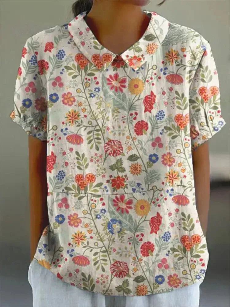 Bluse mit Blumenmuster für Damen | Lässig
