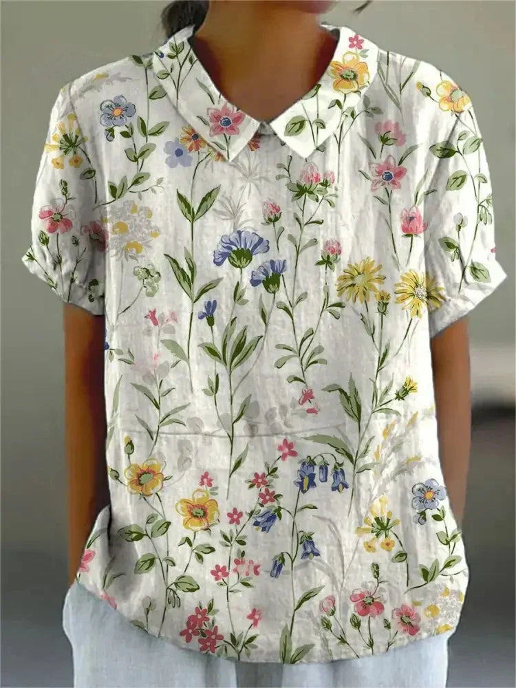 Bluse mit Blumenmuster für Damen | Lässig